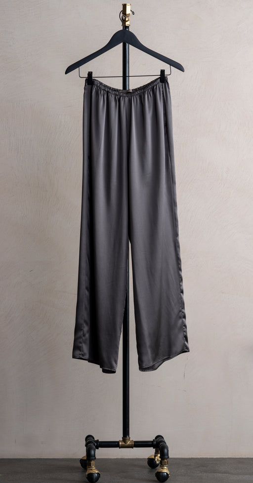 Enza Costa Silk Satin Pant Gunmetal