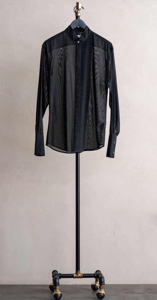 6397 Micro Pleat Shirt Black