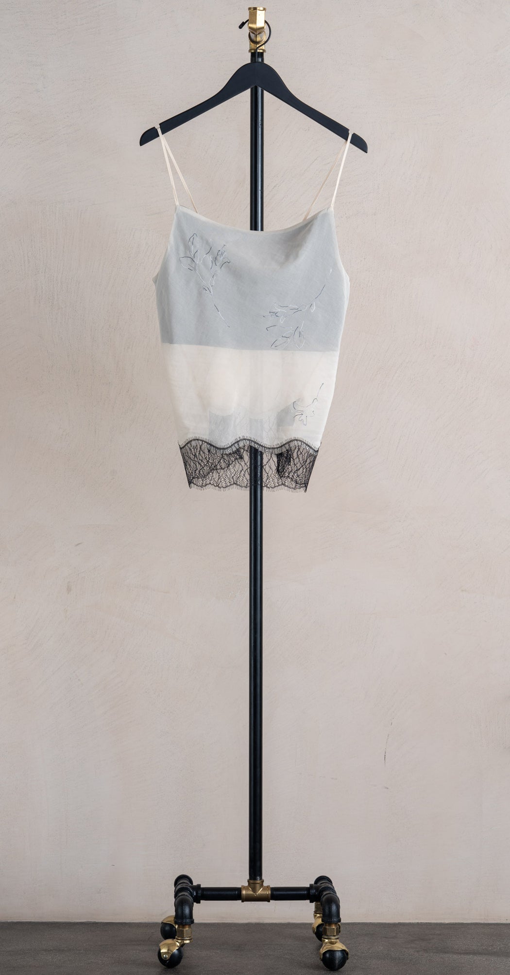 Tanaka Cami Top Natural Embroidery