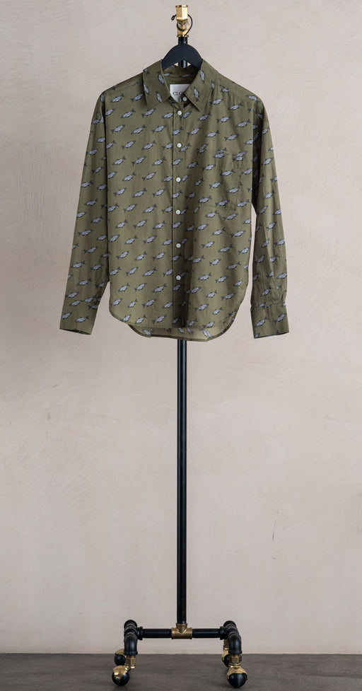 Closed Oversized Shirt Hunter Green