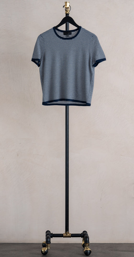 Nili Lotan Linka Stripe Sweater Navy/Ivory