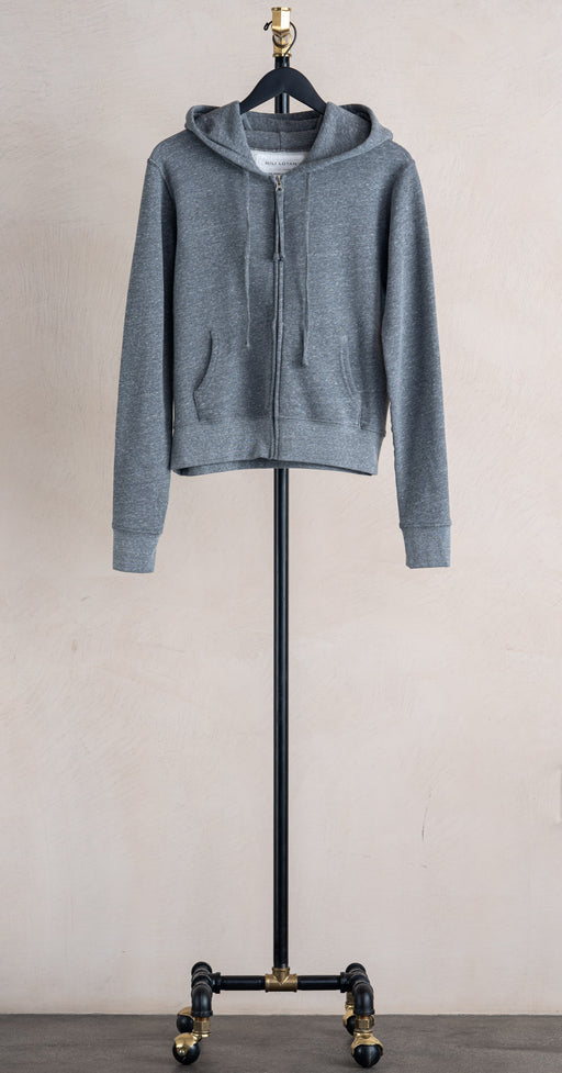 Nili Lotan Callie Zip Up Hoodie Heather Grey