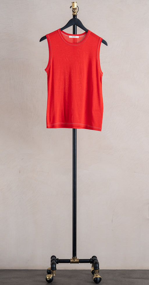 6397 Contrast Stitch Shell Tomato