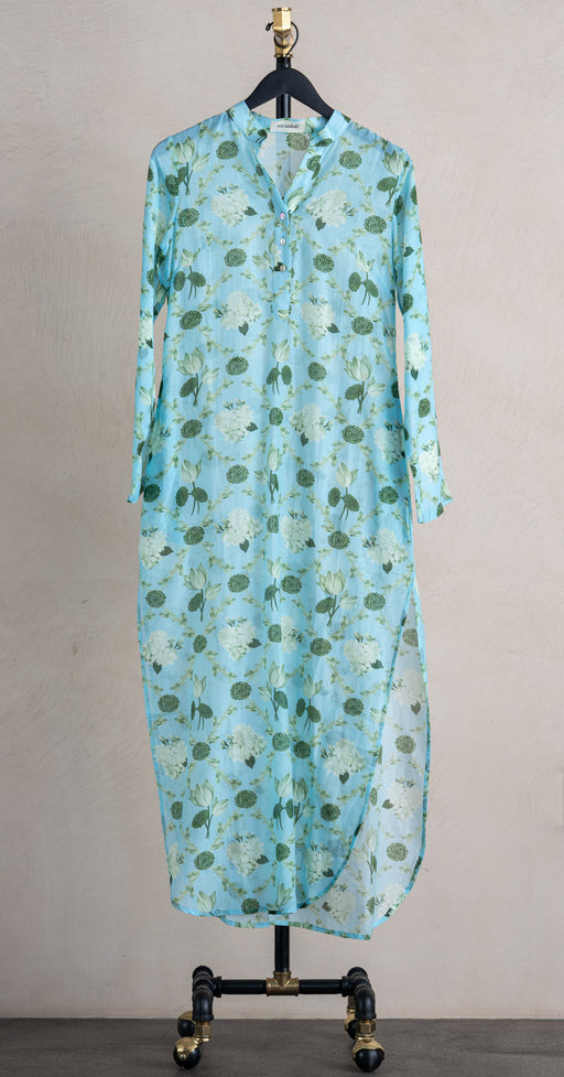 Verandah Tunic Dress Navy Lotus