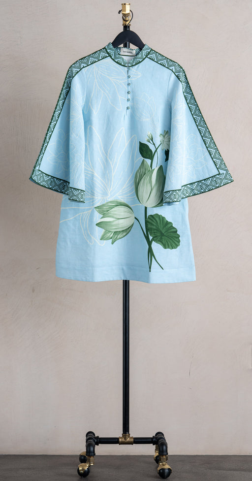 Verandah Anj Mini Dress Blue/Emerald