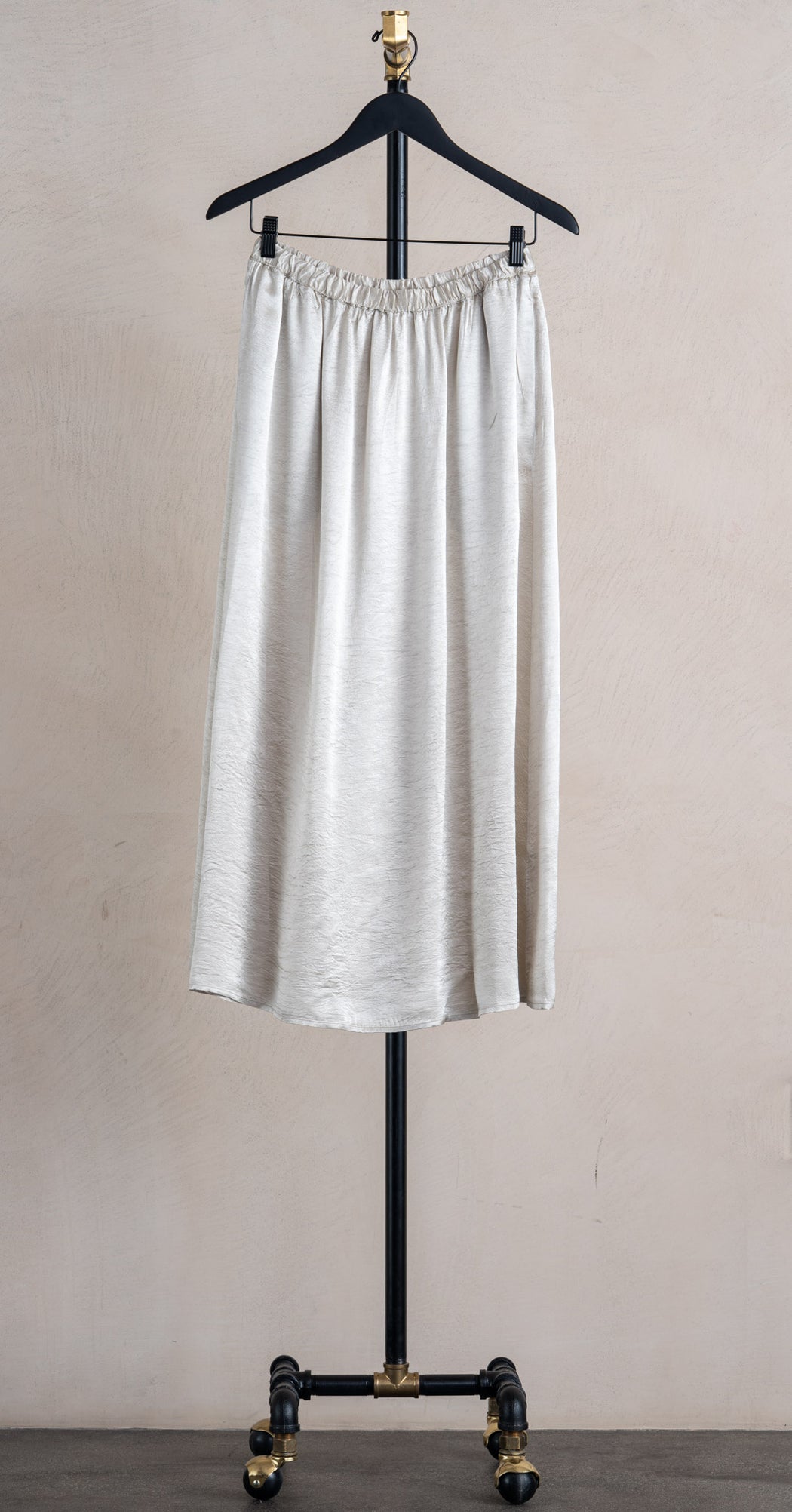 Enza Costa Satin Celeste Skirt Champagne