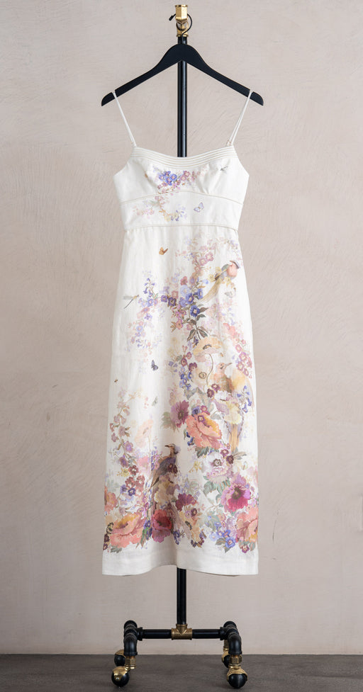 Zimmermann Alchemy Midi Dress Cream Floral
