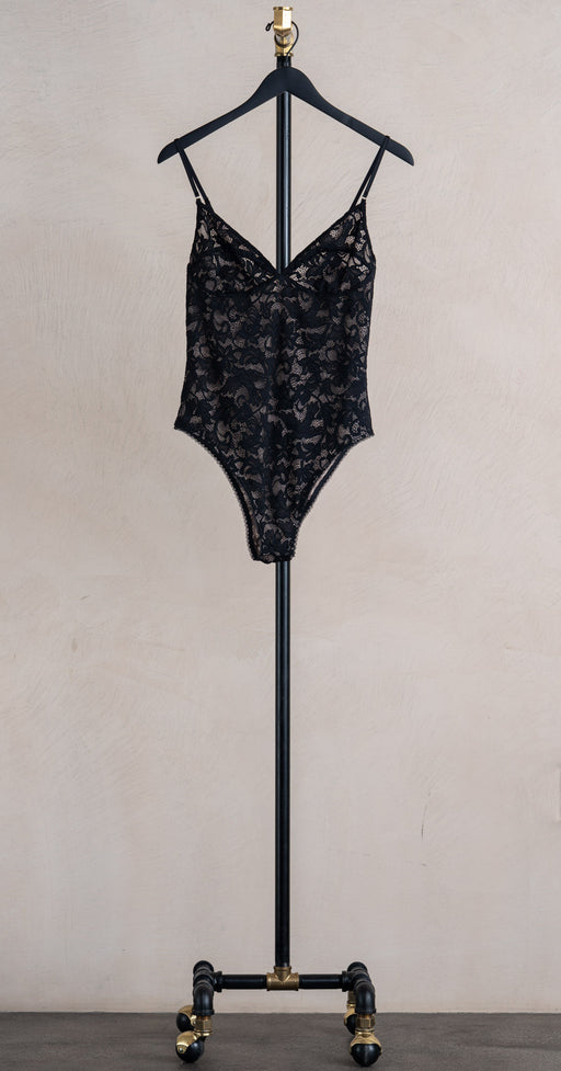 Zimmermann Lace Sleeveless Bodysuit Black