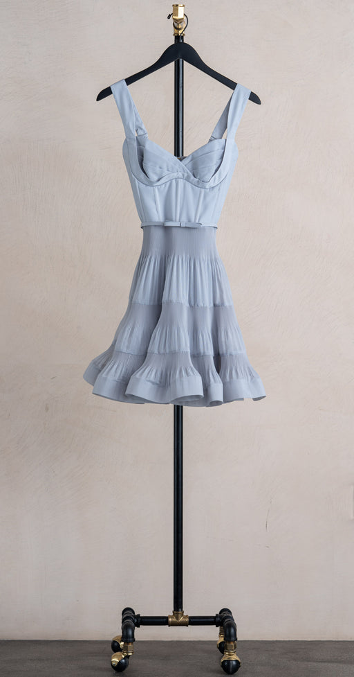 Zimmermann Draped Dress Steel Blue
