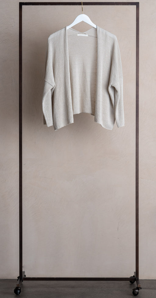 Evam Eva Linen Cotton Cardigan Ivory
