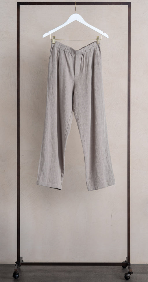 Evam Eva Linen Cotton Wide Pants Grege
