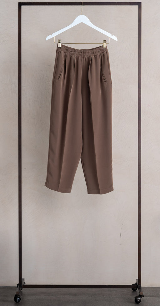 Modern Weaving Silk Lean Trouser Almond