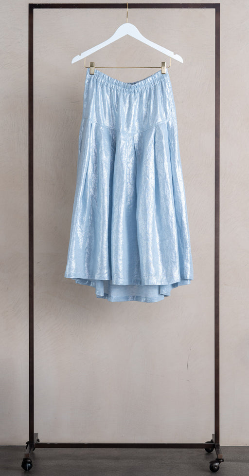 Maurizio Mykonos Linen Skirt Sky Blue