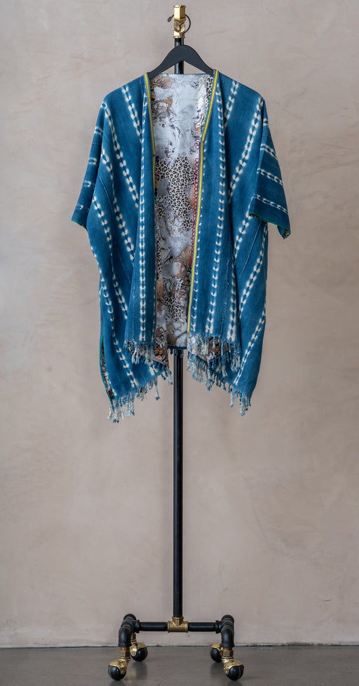 Soltana Indigo Leopard Kimono