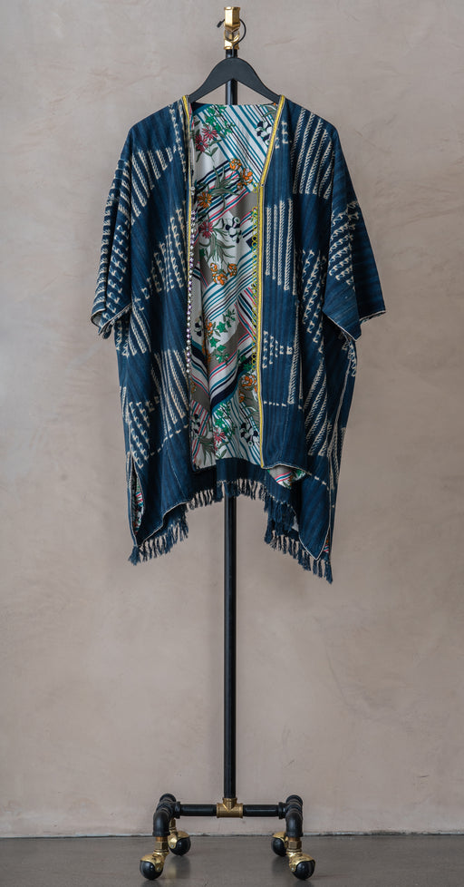 Soltana Indigo Stripe Kimono