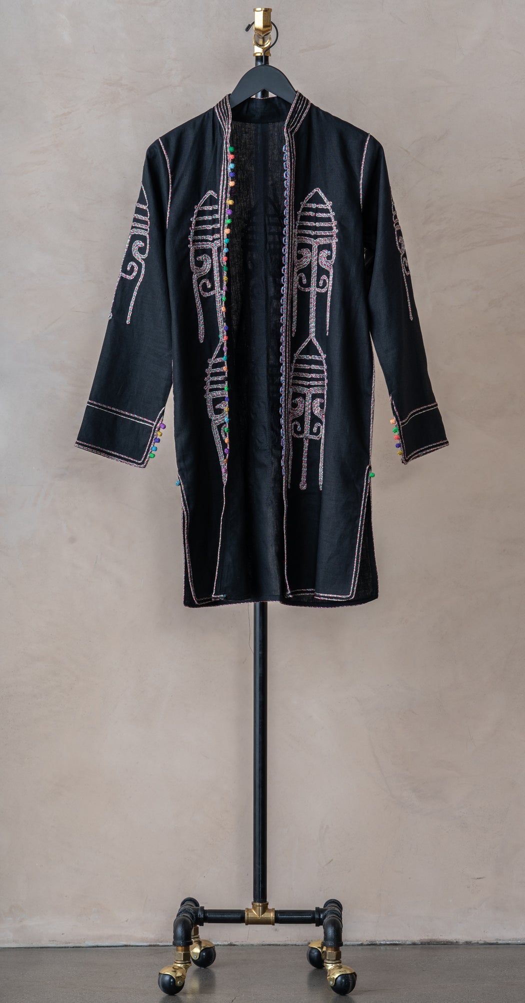 Soltana Black Multi Long Jacket
